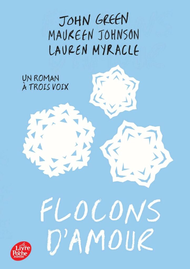 Couverture du recueil de nouvelles "Flocons d'amour" au format poche